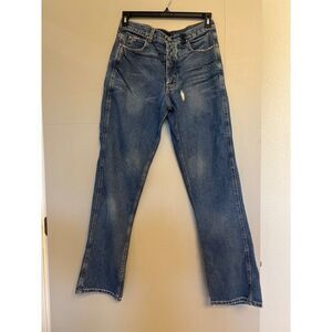 Jordon Two3 Men Distressed Blue Y2K Jeans Size 34 x 34